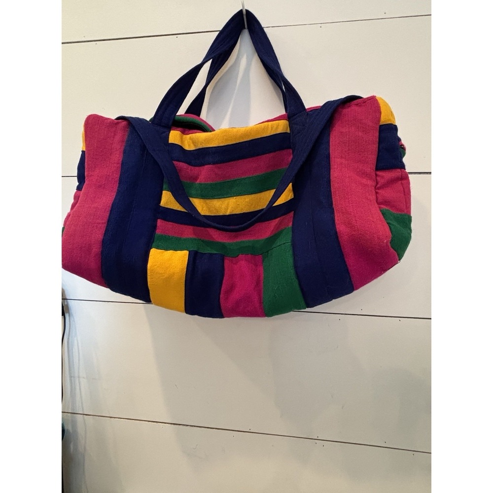 Large Patchwork Handmade travel bag. One‎ Of A Kind. - Picture 6 of 7